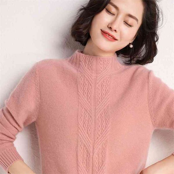 alpaca half high neck sweater women's solid color spring and autumn fashion long-sleeved casual 210427, White;black
alpaca half high neck sweater women's solid color spring and autumn fashion long-sleeved casual 210427, White;black
