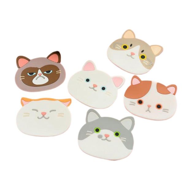mats & pads 6 pcs 11x8.5cm creative cartoon cat shaped silicone coasters non-slip heat resistant cup holder mat for home kitchen decor
mats & pads 6 pcs 11x8.5cm creative cartoon cat shaped silicone coasters non-slip heat resistant cup holder mat for home kitchen decor