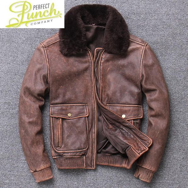 men's leather & faux men winter jacket autumn real cow coat vintage motocycle wool collar coats chaqueta de moto hombre wpy1971, Black
men's leather & faux men winter jacket autumn real cow coat vintage motocycle wool collar coats chaqueta de moto hombre wpy1971, Black