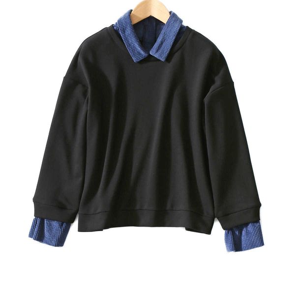 fashion fleece hoodies k1 non return stitching loose women's sweater top, Black
fashion fleece hoodies k1 non return stitching loose women's sweater top, Black