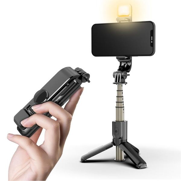 

selfie monopods l10s mini fill light bluetooth stick tripod mobile phone holder