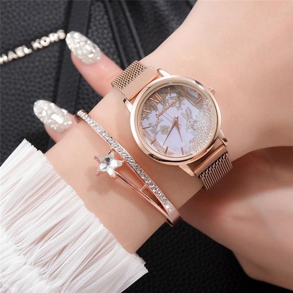 wristwatches luxury rhinestones women watches fashion starry sky dial design gold stainless steel magnetic buckle strap female quartz clock, Slivery;brown
wristwatches luxury rhinestones women watches fashion starry sky dial design gold stainless steel magnetic buckle strap female quartz clock, Slivery;brown