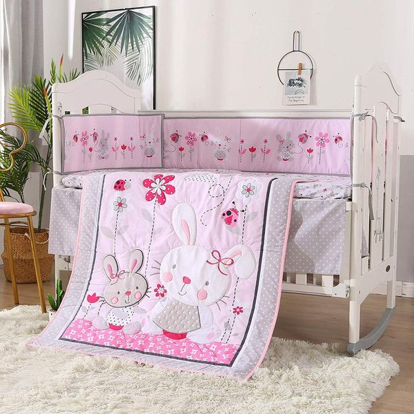 7PCS Embroidery baby bedding set crib bedding set cama infantil newborn Crib Protector (4bumper+duvet+bed cover+bed skirt), Red
7PCS Embroidery baby bedding set crib bedding set cama infantil newborn Crib Protector (4bumper+duvet+bed cover+bed skirt), Red