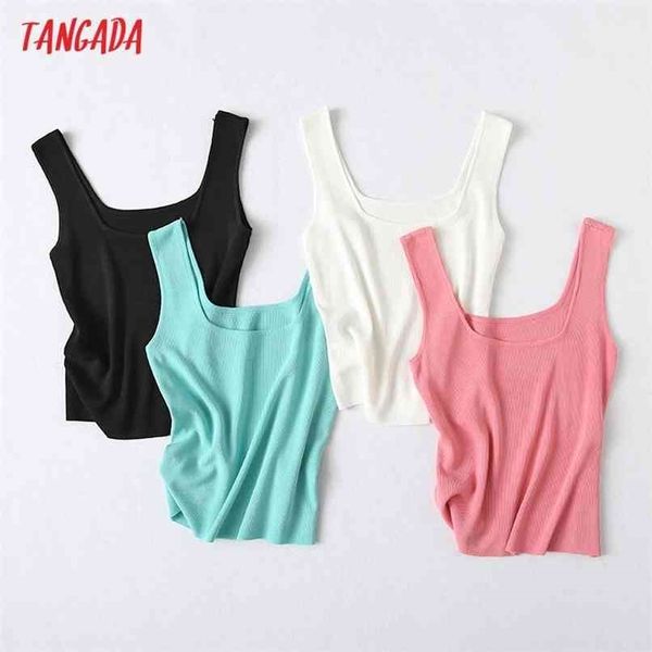 tangada summer women solid candy color crop knitted tank sleeveless backless female yu21 210705, White
tangada summer women solid candy color crop knitted tank sleeveless backless female yu21 210705, White