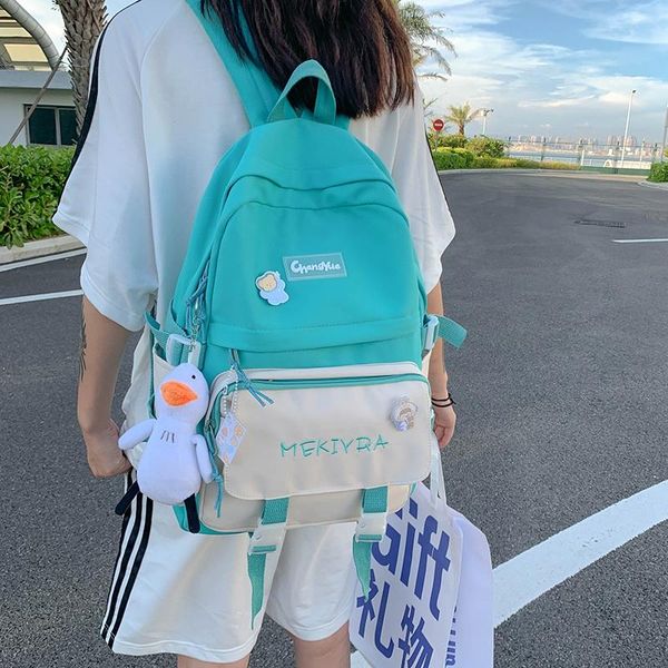 backpack contrast teenage girl fashion trend women rucksack young and lovely college schoolbag convenient student book bag
backpack contrast teenage girl fashion trend women rucksack young and lovely college schoolbag convenient student book bag