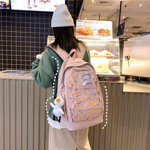 backpack female 2021 new korean harajuku tether schoolbag personality letter high school student leisure backpack male
backpack female 2021 new korean harajuku tether schoolbag personality letter high school student leisure backpack male