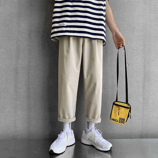 men's pants net red korean fashion loose straight casual versatile brand ins summer capri super fire cec, Black
men's pants net red korean fashion loose straight casual versatile brand ins summer capri super fire cec, Black