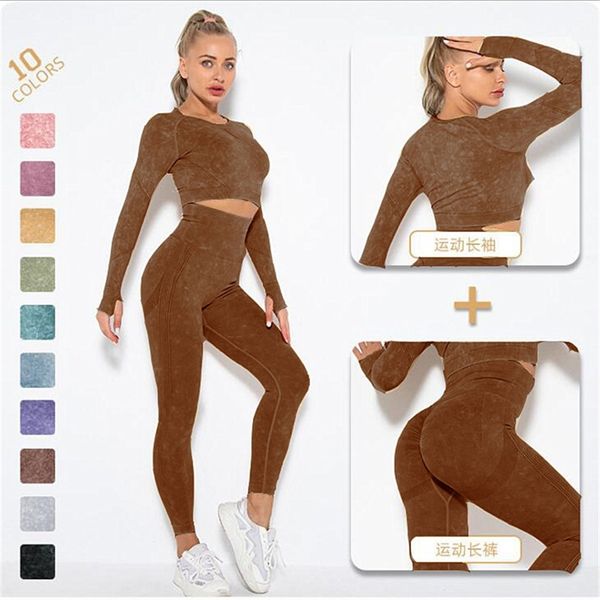 seamless women fitness yoga sets female sport gym running workout long sleeve crop push up leggings tracksuit 210813, Gray
seamless women fitness yoga sets female sport gym running workout long sleeve crop push up leggings tracksuit 210813, Gray