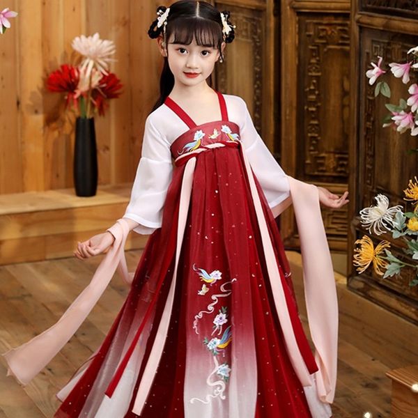 hanfu dress girl national costume for kids stage dance costume chinese traditional costume festival outfit chinese cosplay 10756, Red
hanfu dress girl national costume for kids stage dance costume chinese traditional costume festival outfit chinese cosplay 10756, Red