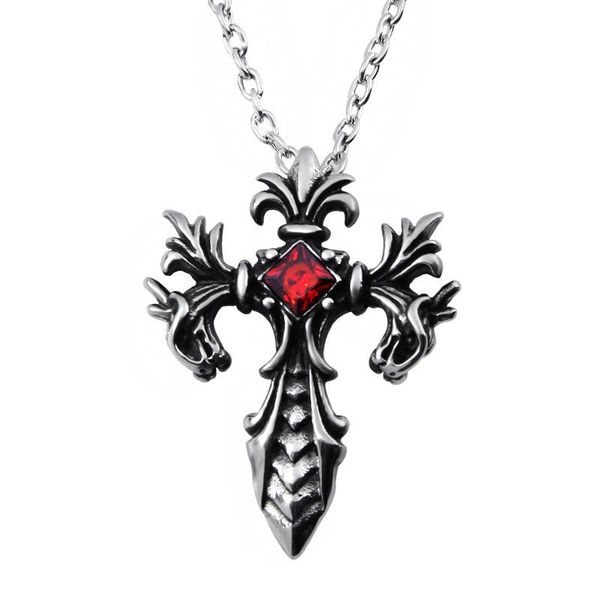 pendant necklaces japanese korean men's necklace cool ornament langya cross fashion all-match couples clavicle male student's, Silver
pendant necklaces japanese korean men's necklace cool ornament langya cross fashion all-match couples clavicle male student's, Silver