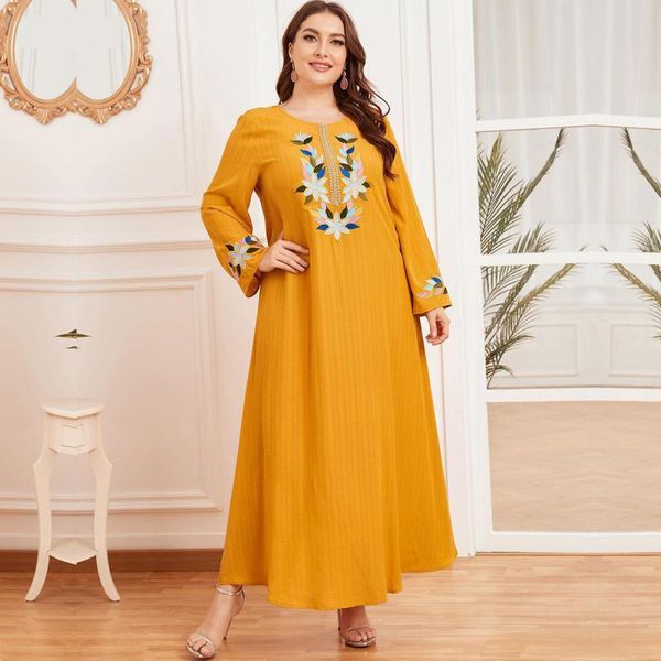 ethnic clothing dubai abaya oversized women's embroidered long sleeve pleated yellow printed casual round neck muslim skirt, Red
ethnic clothing dubai abaya oversized women's embroidered long sleeve pleated yellow printed casual round neck muslim skirt, Red