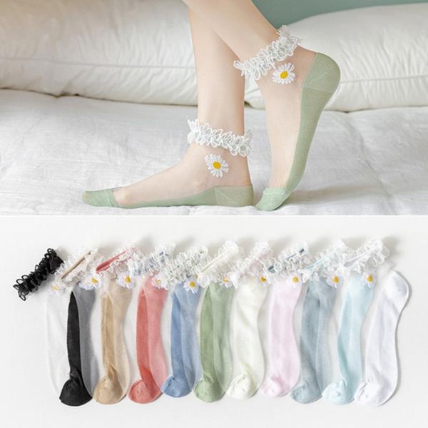 socks & hosiery small daisy crystal crew clear short lace women silk korean style summer thin transparent glass, Black;white
socks & hosiery small daisy crystal crew clear short lace women silk korean style summer thin transparent glass, Black;white