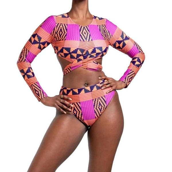 two pieces swimsuit for women summer fashion print bikini set beach wear vintage high-waisted long sleeve swimwear/ one-piece suits
two pieces swimsuit for women summer fashion print bikini set beach wear vintage high-waisted long sleeve swimwear/ one-piece suits