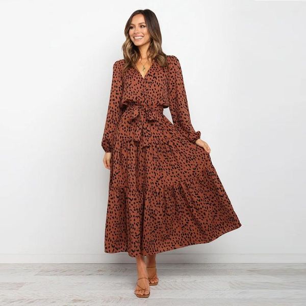 casual dresses spring autumn v-neck leopard print long dress elegant women loose sashes sleeve robe maxi party holiday vestidos, Black;gray
casual dresses spring autumn v-neck leopard print long dress elegant women loose sashes sleeve robe maxi party holiday vestidos, Black;gray