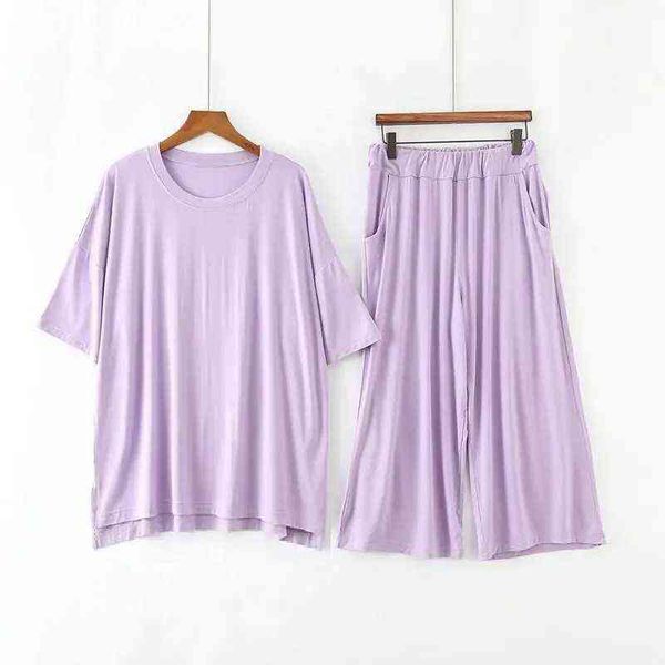 size 7xl 150kg women modal pajamas sets summer short sleeve and pants women soft sleepwear suit home women female sleepwear 211109, Black;red
size 7xl 150kg women modal pajamas sets summer short sleeve and pants women soft sleepwear suit home women female sleepwear 211109, Black;red