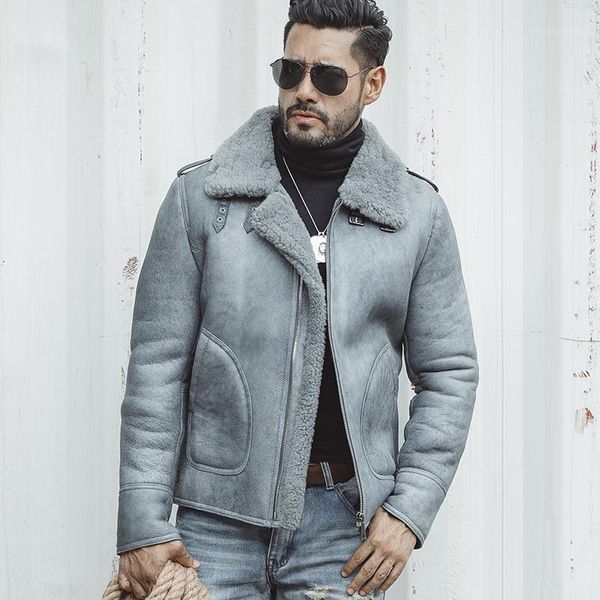 men's leather & faux original ecological real fur coat middle-aged male thick genuine jacket short casual sheepskin clothing winter, Black
men's leather & faux original ecological real fur coat middle-aged male thick genuine jacket short casual sheepskin clothing winter, Black