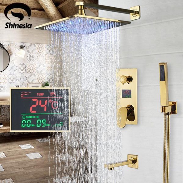 newly bathroom faucets luxury gold bathroom faucet mixer tap wall mounted led rain shower head bathtub spout shower faucet sets
newly bathroom faucets luxury gold bathroom faucet mixer tap wall mounted led rain shower head bathtub spout shower faucet sets