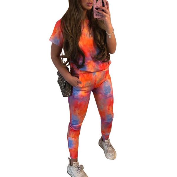 women's tracksuits women short sleeve t-shirt long bodycon trousers clubwear two pieces tie-dyed printed outfits ladies round neck clot, Gray
women's tracksuits women short sleeve t-shirt long bodycon trousers clubwear two pieces tie-dyed printed outfits ladies round neck clot, Gray