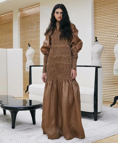 r brown smocked structured silk maxi dress vintage stretch shirred panel silhouette fishtail vacay date occasion gown casual dres, Black;gray
r brown smocked structured silk maxi dress vintage stretch shirred panel silhouette fishtail vacay date occasion gown casual dres, Black;gray