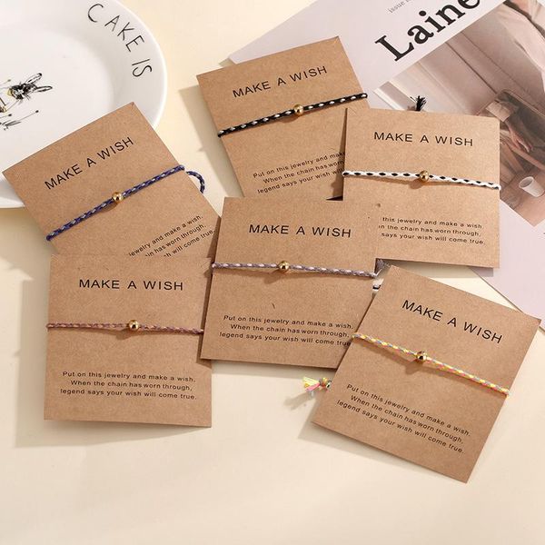 beaded, strands 1piece stainless steel greeting card jewelry braided bracelet gold plated multicolor round tassel adjustable fashion diy, Black
beaded, strands 1piece stainless steel greeting card jewelry braided bracelet gold plated multicolor round tassel adjustable fashion diy, Black