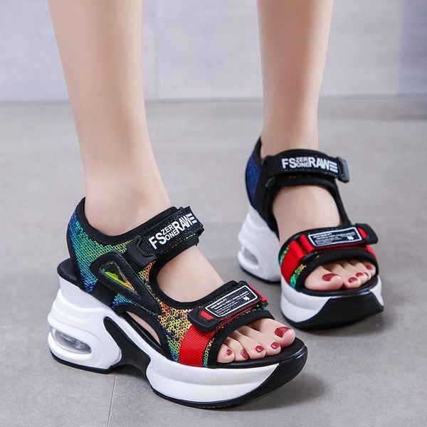 rimocy fashion glitter chunky platform sandals women 2021 summer casual wedge high heels shoes woman air cushion beach sandalias, Black
rimocy fashion glitter chunky platform sandals women 2021 summer casual wedge high heels shoes woman air cushion beach sandalias, Black