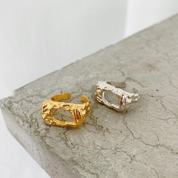 cluster rings 1pc 18k gold authentic s925 sterling silver fine jewelry hollow-out irregular texture band ring adjust tlj1492, Golden;silver
cluster rings 1pc 18k gold authentic s925 sterling silver fine jewelry hollow-out irregular texture band ring adjust tlj1492, Golden;silver