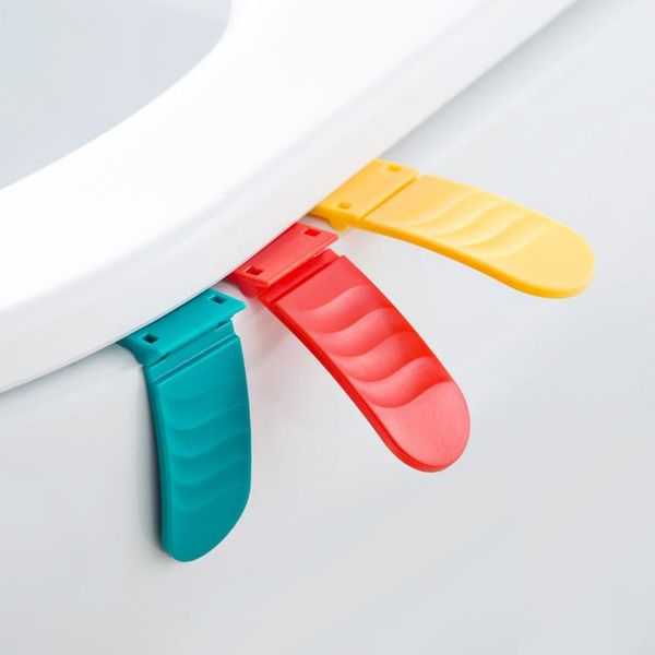 toilet seat covers foldable lid lifter anti-dirty flip handle sanitary cover tools bathroom decor