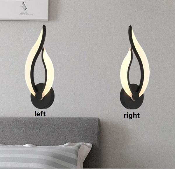 wall lamp 9w led indoor acrylic light el bedroom