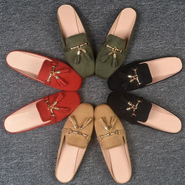 slippers women's summer lazy women vintage tassels mules shoes outdoor low heel solid sandals slides flip-flops size 32-43, Black
slippers women's summer lazy women vintage tassels mules shoes outdoor low heel solid sandals slides flip-flops size 32-43, Black