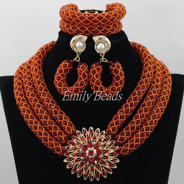 earrings & necklace luxury african bridal wedding beads jewelry set 2021 fashion nigerian sets 3 layers aij290, Silver
earrings & necklace luxury african bridal wedding beads jewelry set 2021 fashion nigerian sets 3 layers aij290, Silver