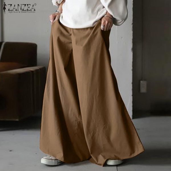 women solid wide leg pants fashion long trousers autumn elastic waist pantalon plus size casual loose palazzo robe femme7 women's & cap, Black;white
women solid wide leg pants fashion long trousers autumn elastic waist pantalon plus size casual loose palazzo robe femme7 women's & cap, Black;white