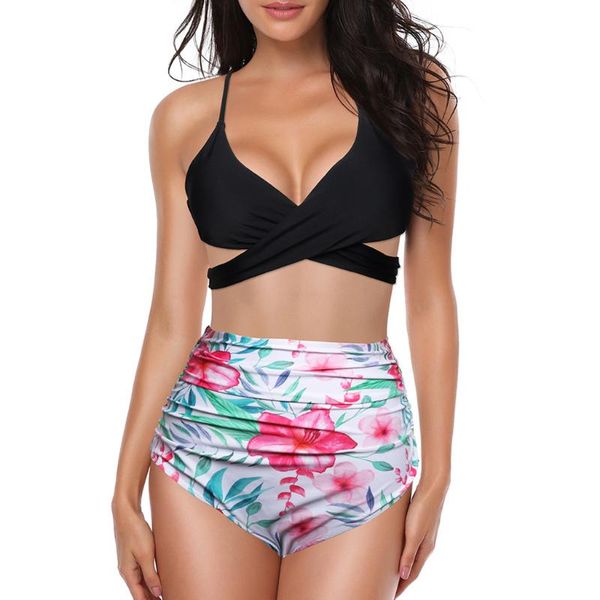 women's swimwear women floral print push-up padded bra beach bikini set swimsuit explosions ladies split, White;black
women's swimwear women floral print push-up padded bra beach bikini set swimsuit explosions ladies split, White;black