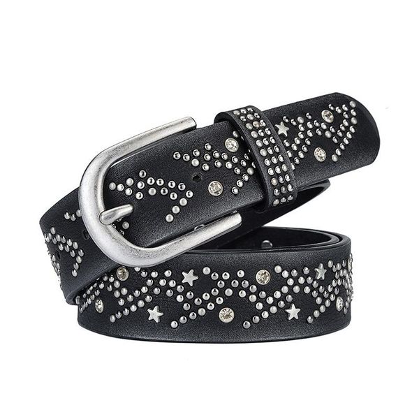belts split leather + pu rivet inlay stars belt for women fashion pin buckle waist luxury brands female, Black;brown
belts split leather + pu rivet inlay stars belt for women fashion pin buckle waist luxury brands female, Black;brown