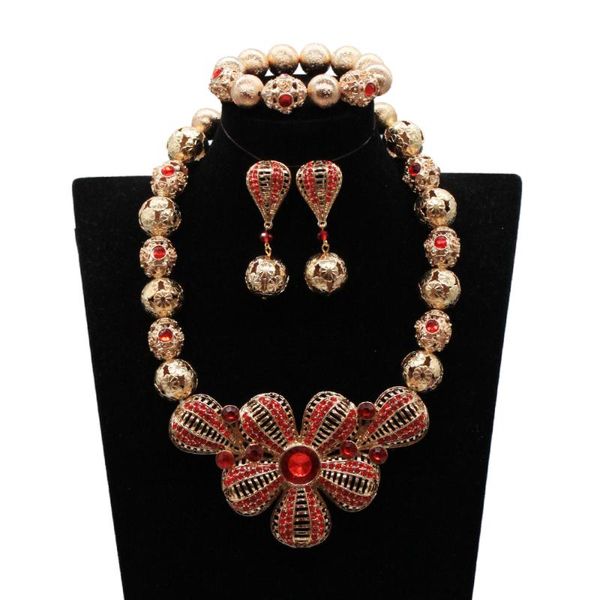 earrings & necklace red crystal rhinestone big pendant set and gold women african wedding jewelry abg055, Silver
earrings & necklace red crystal rhinestone big pendant set and gold women african wedding jewelry abg055, Silver