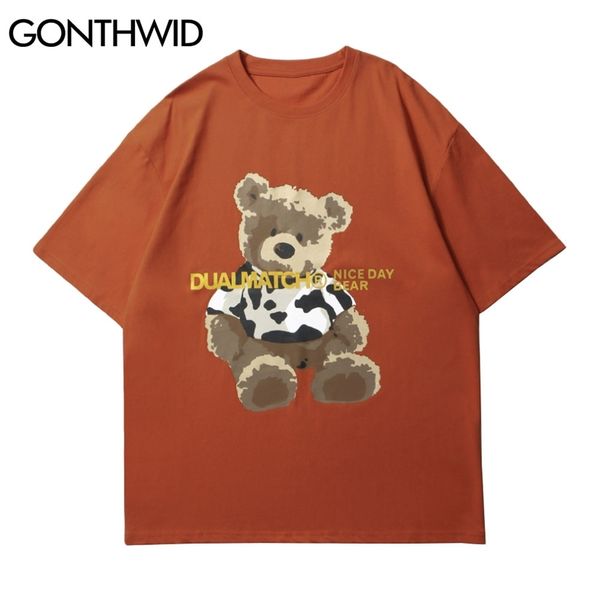 short sleeve tees shirts men hip hop streetwear cute bear print t-shirts harajuku casual cotton tshirts loose male 210602, White;black
short sleeve tees shirts men hip hop streetwear cute bear print t-shirts harajuku casual cotton tshirts loose male 210602, White;black