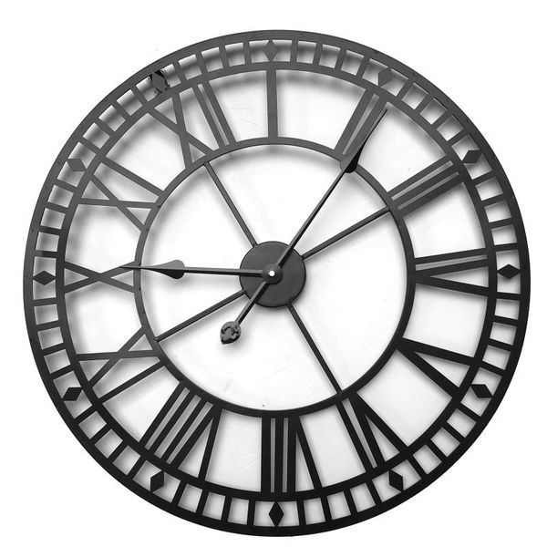 iron wall clock hollow-out roman numerals hanging for home office living room decor clocks
iron wall clock hollow-out roman numerals hanging for home office living room decor clocks