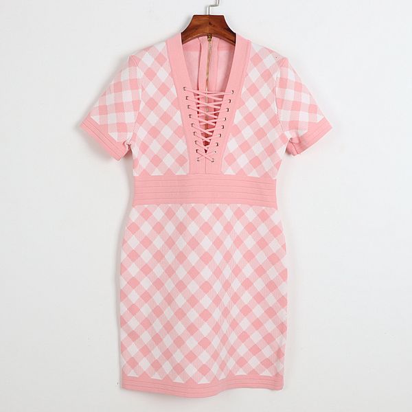 casual dresses high waist slim pink plaid vintage brand design v-neck bandage elegant short-sleeved party dress short sleeve women clothes e, Black;gray
casual dresses high waist slim pink plaid vintage brand design v-neck bandage elegant short-sleeved party dress short sleeve women clothes e, Black;gray