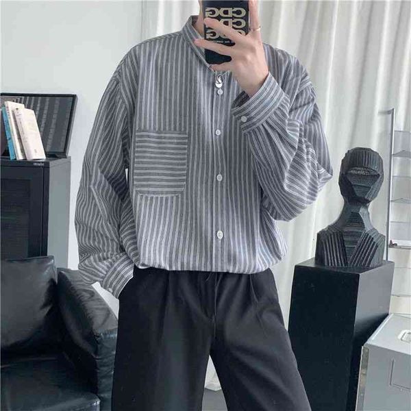 men's casual shirts spring cotton dress fashion business striped men streetwear korean loose long sleeve mens social ga1r, White;black
men's casual shirts spring cotton dress fashion business striped men streetwear korean loose long sleeve mens social ga1r, White;black