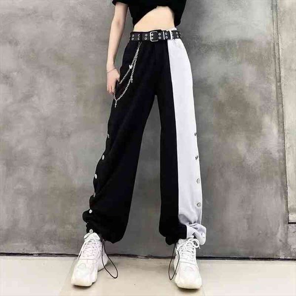 arrival women fashion contrast cargo pants female elastic waist wide leg trousers ladies korean high street pant plus size, Black;white
arrival women fashion contrast cargo pants female elastic waist wide leg trousers ladies korean high street pant plus size, Black;white