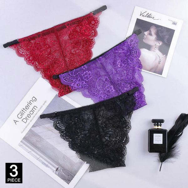 women's panties briefs woman lace transparent underpants underwear breathable female panty lady knickers drop 3 pcs/set, Black;pink
women's panties briefs woman lace transparent underpants underwear breathable female panty lady knickers drop 3 pcs/set, Black;pink