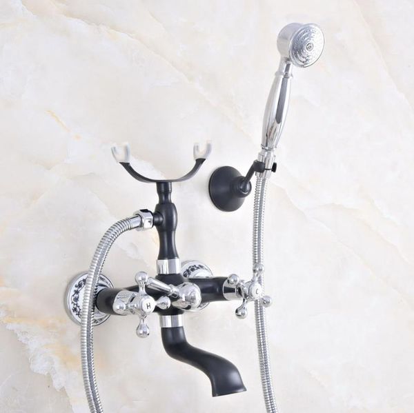 black & chrome brass wall mounted clawfoot bath tub faucet w/ handheld shower lna021 bathroom sets
black & chrome brass wall mounted clawfoot bath tub faucet w/ handheld shower lna021 bathroom sets