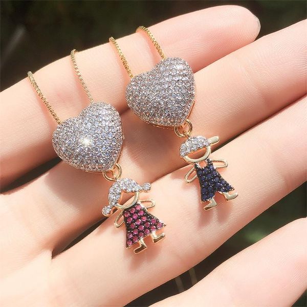 pendant necklaces fashion cartoon doll pave zircon bling heart necklace fine couple jewelry valentine's gift drop, Silver
pendant necklaces fashion cartoon doll pave zircon bling heart necklace fine couple jewelry valentine's gift drop, Silver