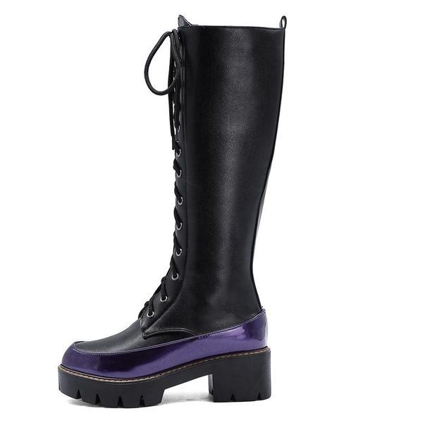 boots winter for woman fashion consice shoes white chunky heels zipper cross tied clear knee high 34-43, Black
boots winter for woman fashion consice shoes white chunky heels zipper cross tied clear knee high 34-43, Black