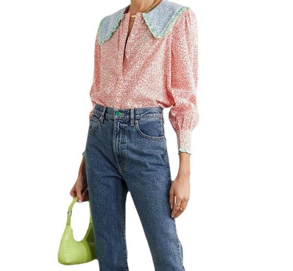 women's blouses & shirts women 2021 autumn retro wild stitching leopard print long sleeve shirt doll collar top, White
women's blouses & shirts women 2021 autumn retro wild stitching leopard print long sleeve shirt doll collar top, White