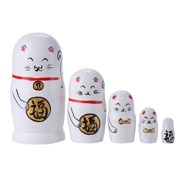 5 layer wooden matryoshka dolls hand paint boys girls toys white kitten nesting dolls home decor kids gifts dropshipping#38
5 layer wooden matryoshka dolls hand paint boys girls toys white kitten nesting dolls home decor kids gifts dropshipping#38