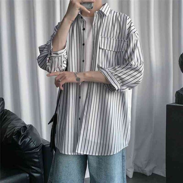men's casual shirts black woman white striped men fashion harajuku hip hop shirt streetwear male oversized clothes -5xl ftva, White;black
men's casual shirts black woman white striped men fashion harajuku hip hop shirt streetwear male oversized clothes -5xl ftva, White;black