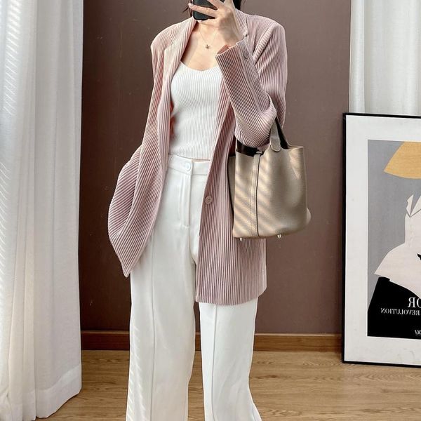women's suits & blazers autumn and winter casual suit jacket miyak fold fashionable loose large size long sleeve mid-length thicken top, White;black
women's suits & blazers autumn and winter casual suit jacket miyak fold fashionable loose large size long sleeve mid-length thicken top, White;black