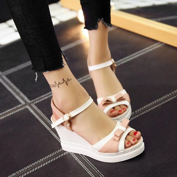 dress shoes 2021 summer wedges sandals for women fashion buckle strap butterfly-knot designer sandales female high heels woman, Black
dress shoes 2021 summer wedges sandals for women fashion buckle strap butterfly-knot designer sandales female high heels woman, Black