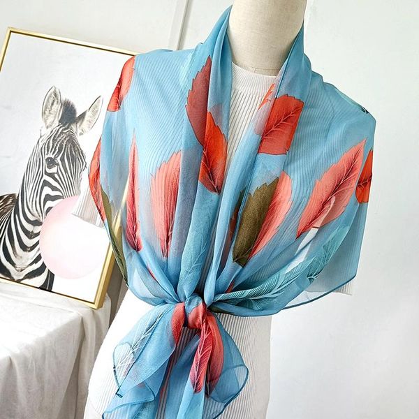 scarves fashion spring/summer women leves printing beach silk scarf shawls long wraps sunscreen hijab, Blue;gray
scarves fashion spring/summer women leves printing beach silk scarf shawls long wraps sunscreen hijab, Blue;gray