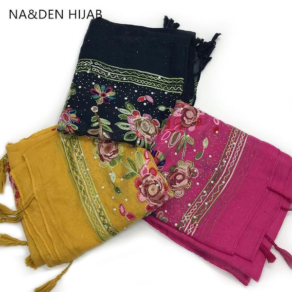 scarves luxurious hi-q plain soild hijabs flower embroidery rhinestone glitter tassels women scarf shawls muslim head wraps 10pcs, Blue;gray
scarves luxurious hi-q plain soild hijabs flower embroidery rhinestone glitter tassels women scarf shawls muslim head wraps 10pcs, Blue;gray